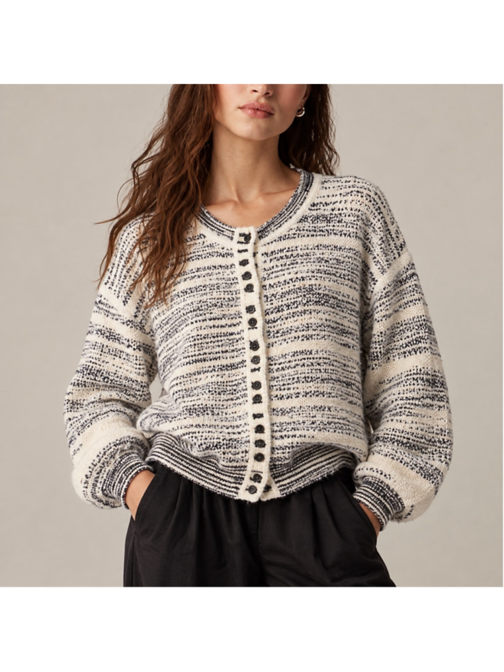 J. Crew Space Dyed Eyelash Textured Oversized Cozy Cardigan Sweater XL NWT